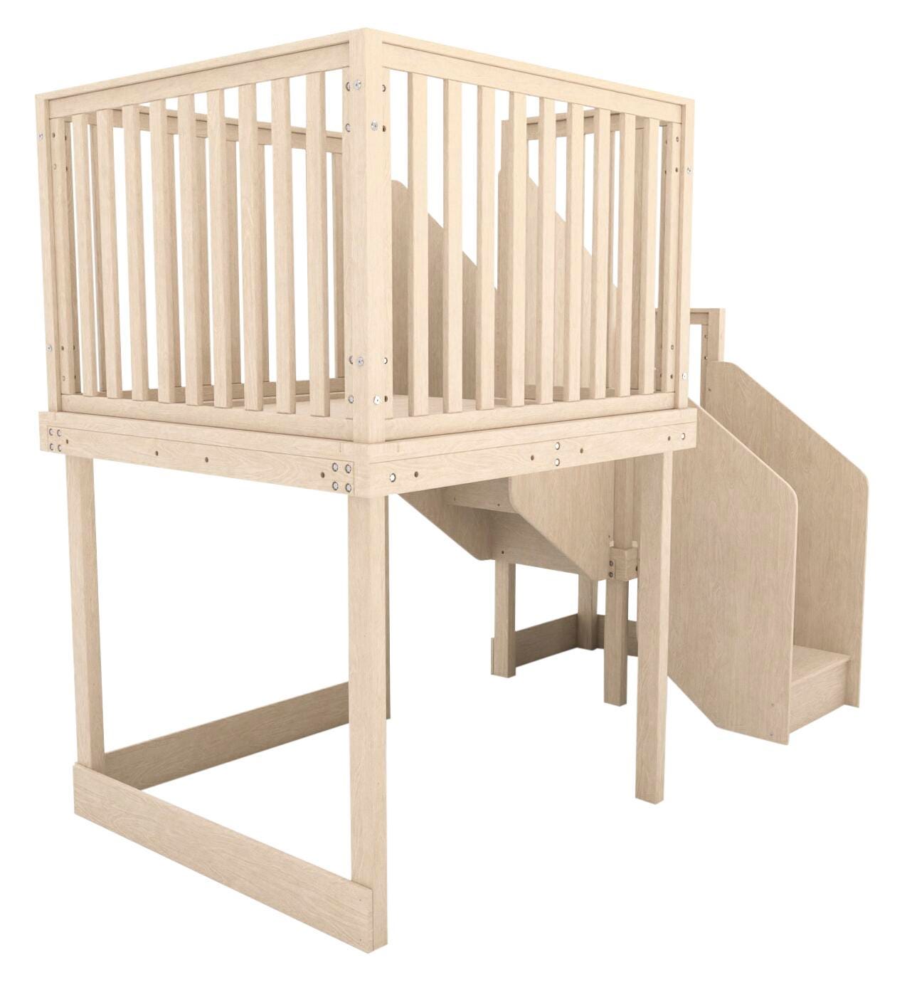 Childcraft Basic Loft with Wooden Slats, 94-1/8 x 48 x 56 Inches, Item Number 1571601